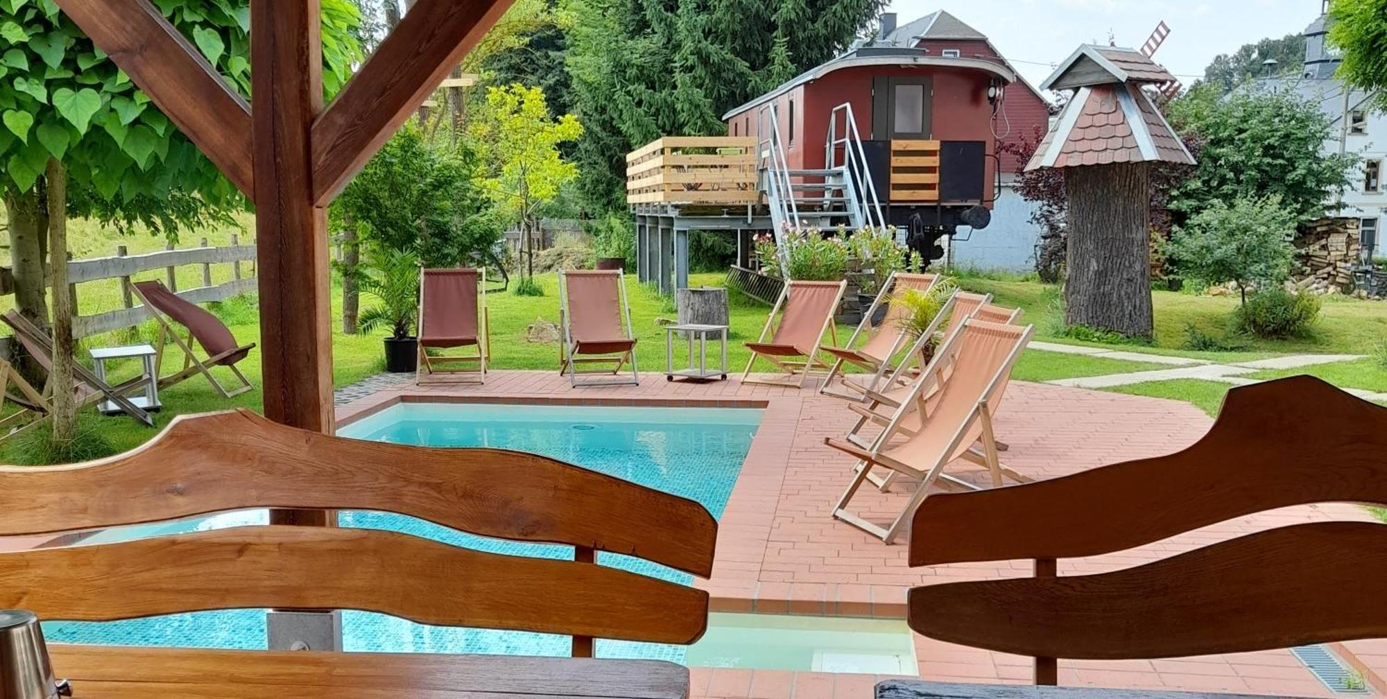 Eisenbahnromantik Im Urlaub Heinsdorfergrund Buitenkant foto